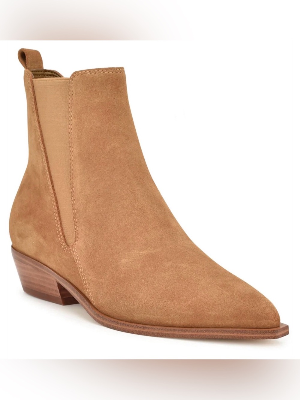 Nine West Danzy Chelsea Ankle Boot in Tan Suede 8
